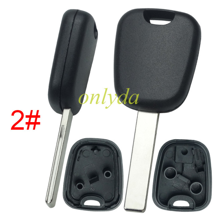 For Peugeot transponder key shell with badge, HU83/VA2,pls choose BLADE