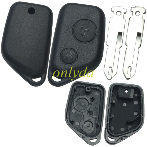 For Peugeot 2 button remote  key blank (with battery part without badge)