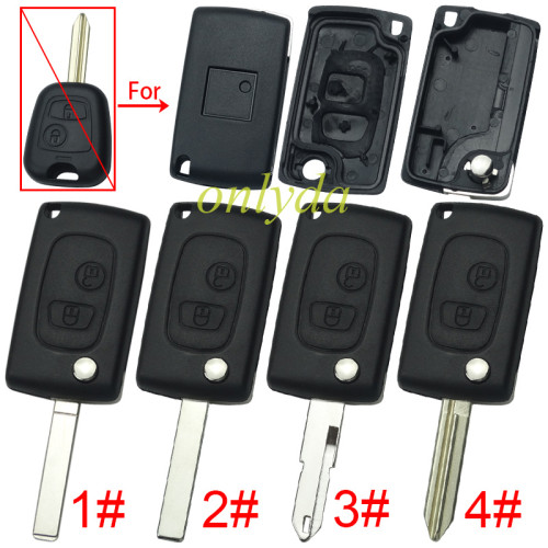 For Citroen modified 2 button remote key shell, pls choose the blade type