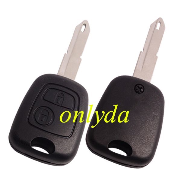 Super Stronger GTL shell for Peugeot Citroen 2 buttons remote key shell with NE73 206  blade without badge