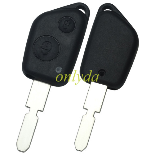 For  Peugeot 2 button remote  key blank with 4 track blade (without badge)