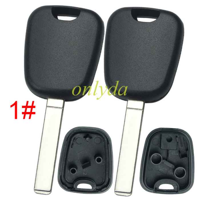For Peugeot transponder key shell with badge, HU83/VA2,pls choose BLADE