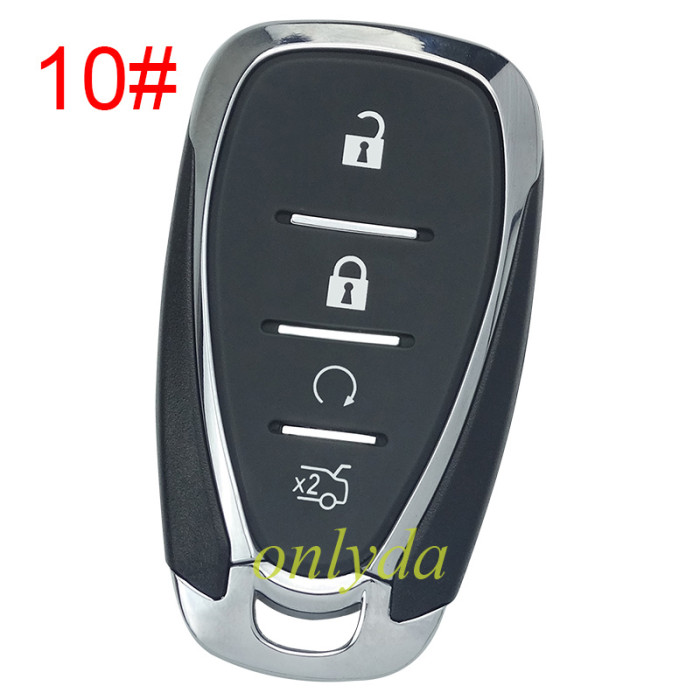 For Chevrolet  remote key blank without badge place, pls choose the button