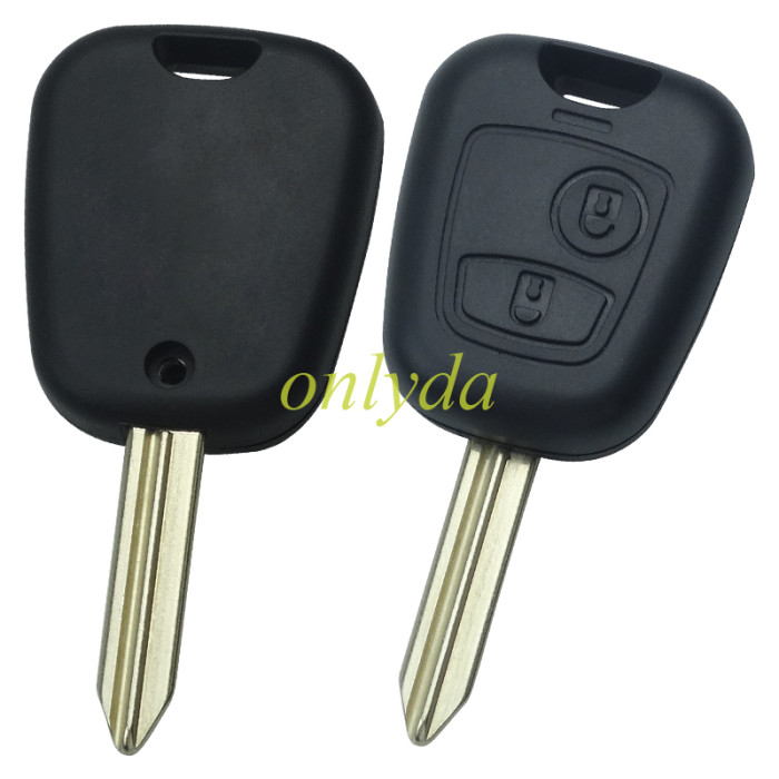 For Peugeot Citroen 2 button remote key blank with blade SX9, without badge