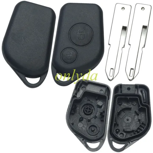 For Peugeot 2 button remote  key blank (with battery part without badge) NE73 blade