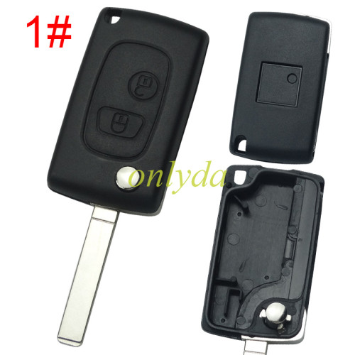 For Citroen modified 2 button remote key shell, pls choose the blade type