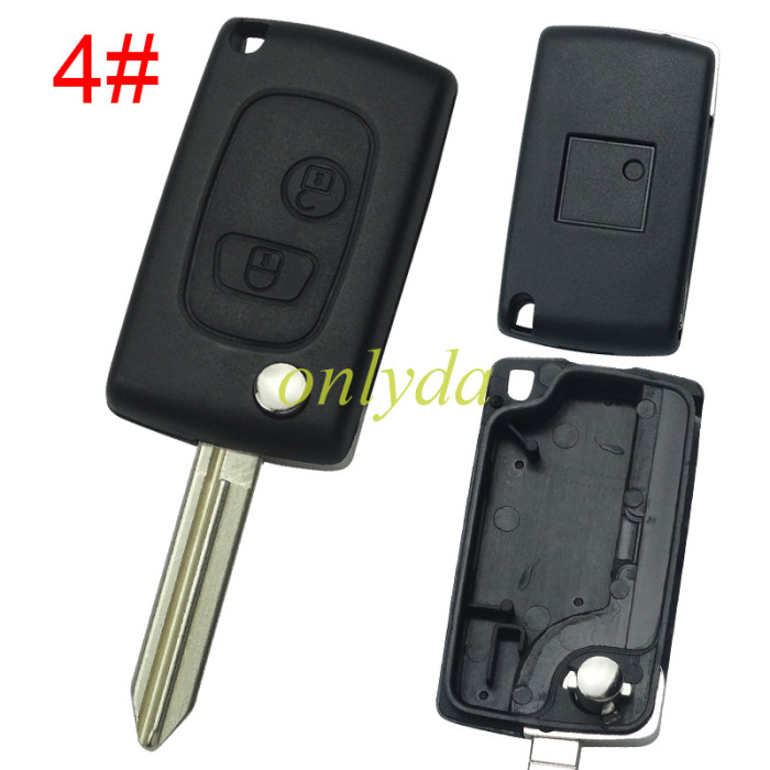 For Peugeot modified 2 button remote key shell, pls choose the blade type