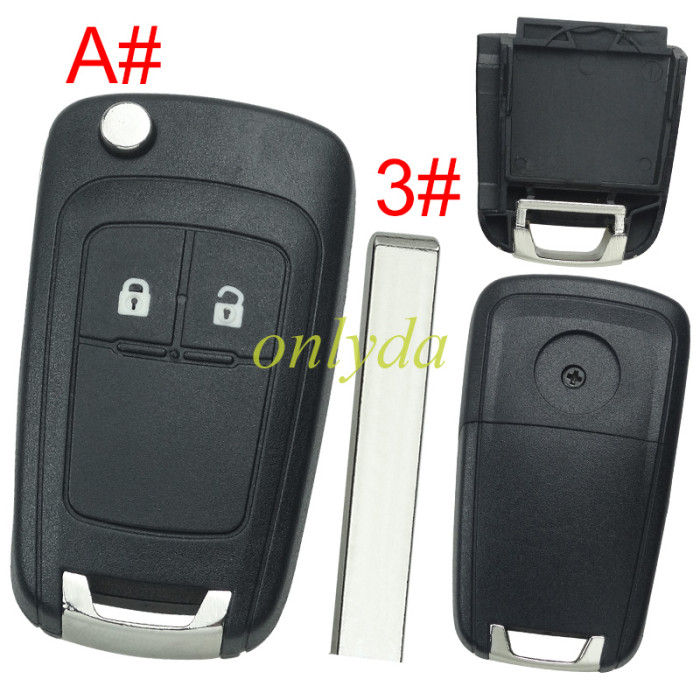 For Chevrolet  remote key shell replacement  without battery clamp with round badge place,   pls choose the button and blade