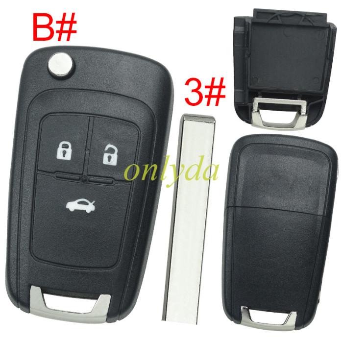 For  Chevrolet  remote key shell replacement  without battery clamp with cross badge place,   pls choose the button and blade