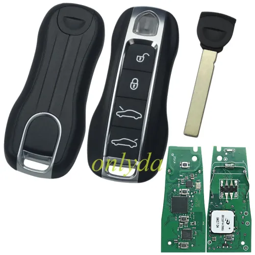 new Aftermarket  5M key kydz for Porsche 911 Cayenne Panamera Macan  4 Button 433MHZ with 5M chip   keyless go，MLB KEY
