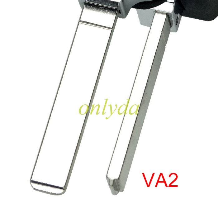 For Peugeot modified  remote key shell without battery clamp without badge place, blade VA2. pls choose the button type