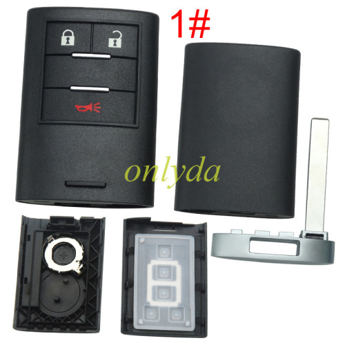For Cadillac remote key shell without badge place, pls choose the button type