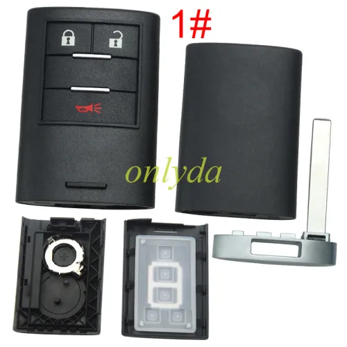 For Cadillac remote key shell without badge place, pls choose the button type