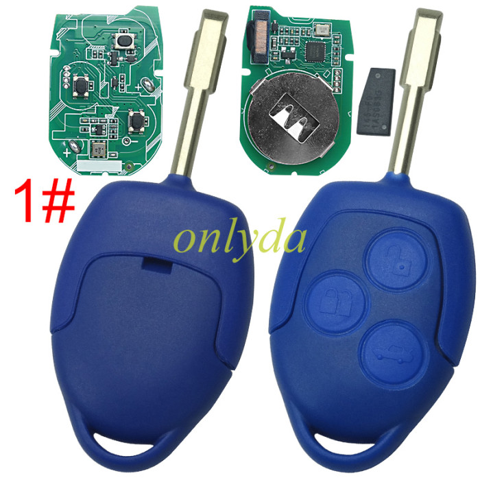 For Ford Transit blue remote key new version with 434mhz with original ceramic TEXAS 4D63 TIRIS DST80  chip FCCID:6CIT15K601 AG  Remote reprogrammable