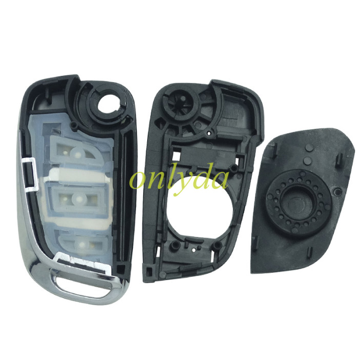 For Citroen 3 button remote key shell with DS badge, pls choose the blade HU83/VA2