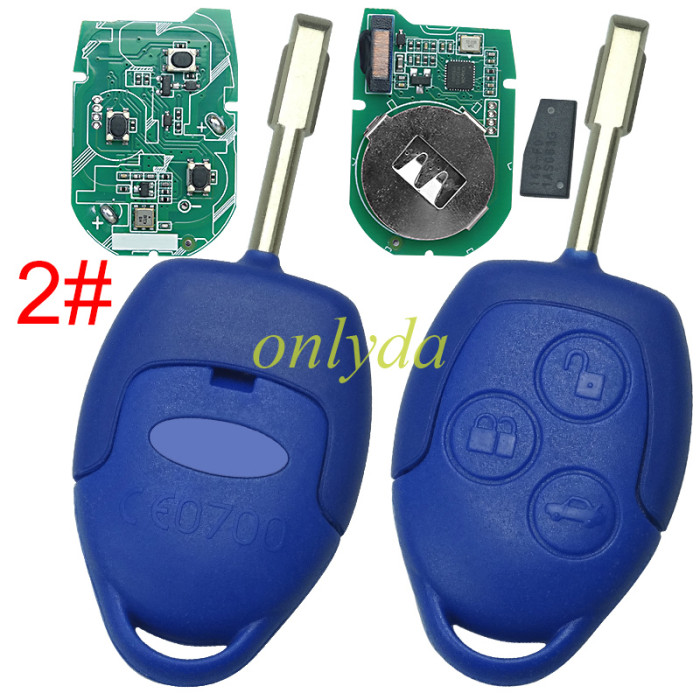 For Ford Transit blue remote key new version with 434mhz with original ceramic TEXAS 4D63 TIRIS DST80  chip FCCID:6CIT15K601 AG  Remote reprogrammable