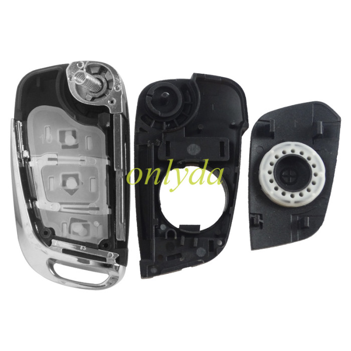 For Citroen 3 button remote key shell with badge, pls choose the blade type 1#-VA2 2#-HU83 3#-NE73