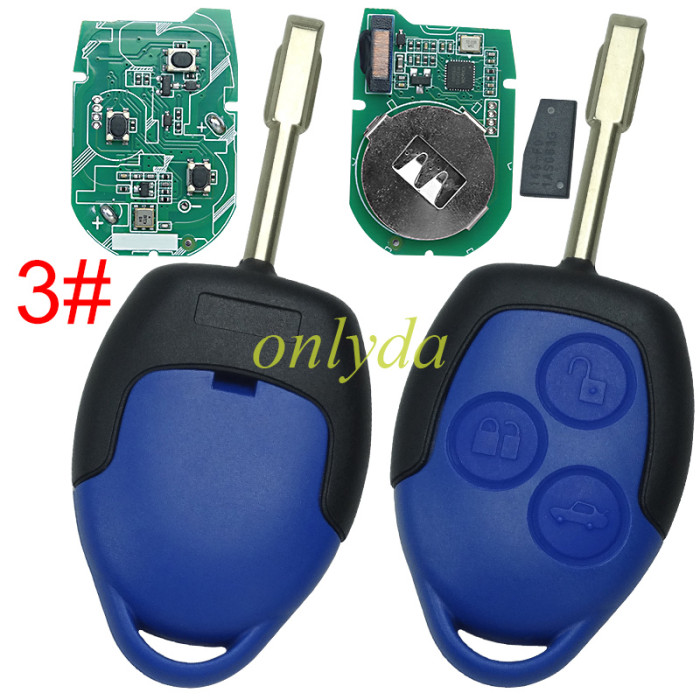 For Ford Transit blue remote key new version with 434mhz with original ceramic TEXAS 4D63 TIRIS DST80  chip FCCID:6CIT15K601 AG  Remote reprogrammable