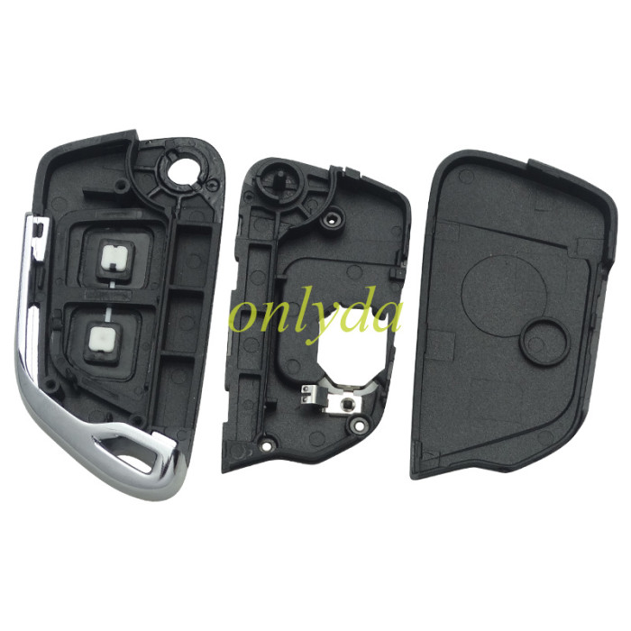 For Citroen modified  remote key shell with battery clamp with badge place, blade HU83. pls choose the button type