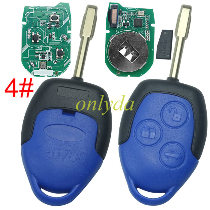 For Ford Transit blue remote key new version with 434mhz with original ceramic TEXAS 4D63 TIRIS DST80  chip FCCID:6CIT15K601 AG  Remote reprogrammable