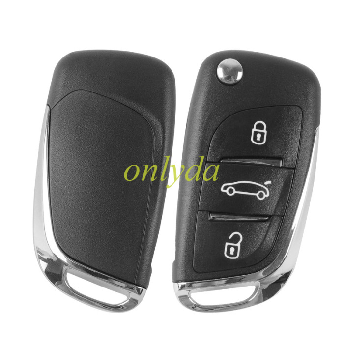 For Citroen 3 button remote key shell with badge, pls choose the blade type 1#-VA2 2#-HU83 3#-NE73