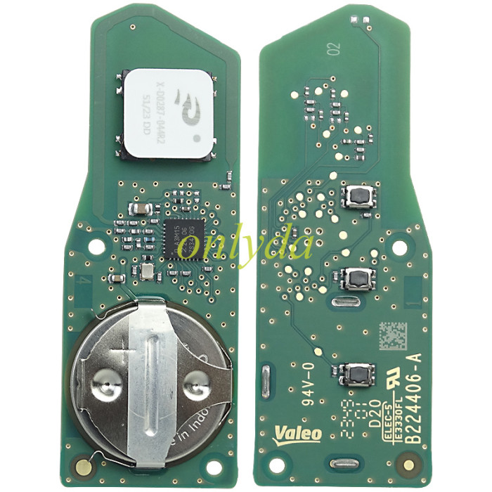 Original Chery Smart 3Button Remote Key with  4A chip 434Mhz, for Chery Tiggo Chery 7 Plus 8 Plus   Green PCB / Blue PCB