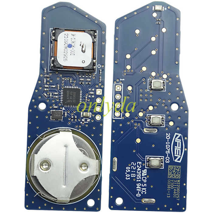 Original Chery Smart 3Button Remote Key with  4A chip 434Mhz, for Chery Tiggo Chery 7 Plus 8 Plus   Green PCB / Blue PCB