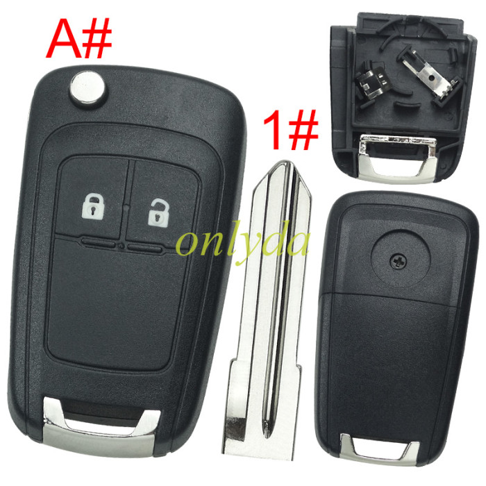 For Opel  remote key shell replacement  with battery clamp with round badge place,   pls choose the button and blade