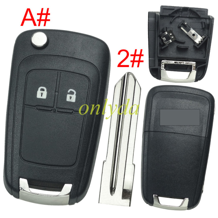 For Chevrolet  remote key shell replacement  with battery clamp with cross logo place,   pls choose the button and blade