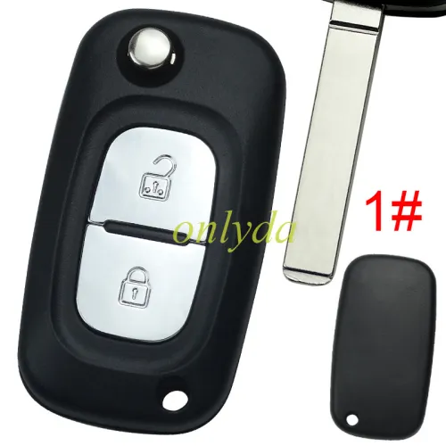 For Renault 2 button remote key blank ,without badge , 1#VA2 2#HU83 3#VAC102 4#NE73 ,pls choose blade