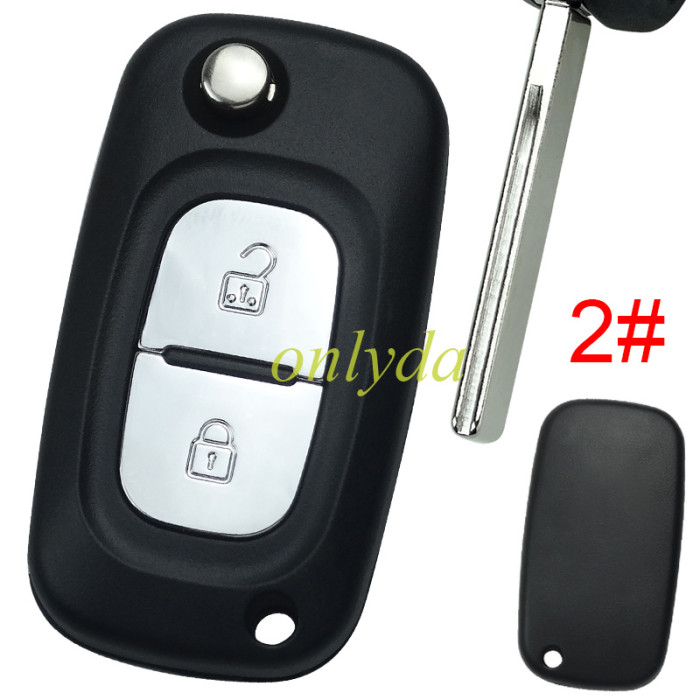 For Renault 2 button remote key blank ,without badge , 1#VA2 2#HU83 3#VAC102 4#NE73 ,pls choose blade