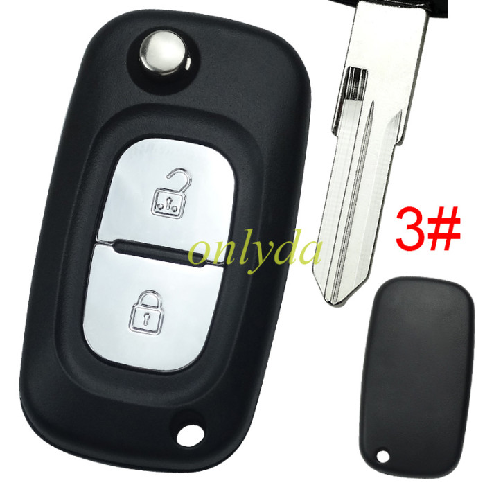 For Renault 2 button remote key blank ,without badge , 1#VA2 2#HU83 3#VAC102 4#NE73 ,pls choose blade