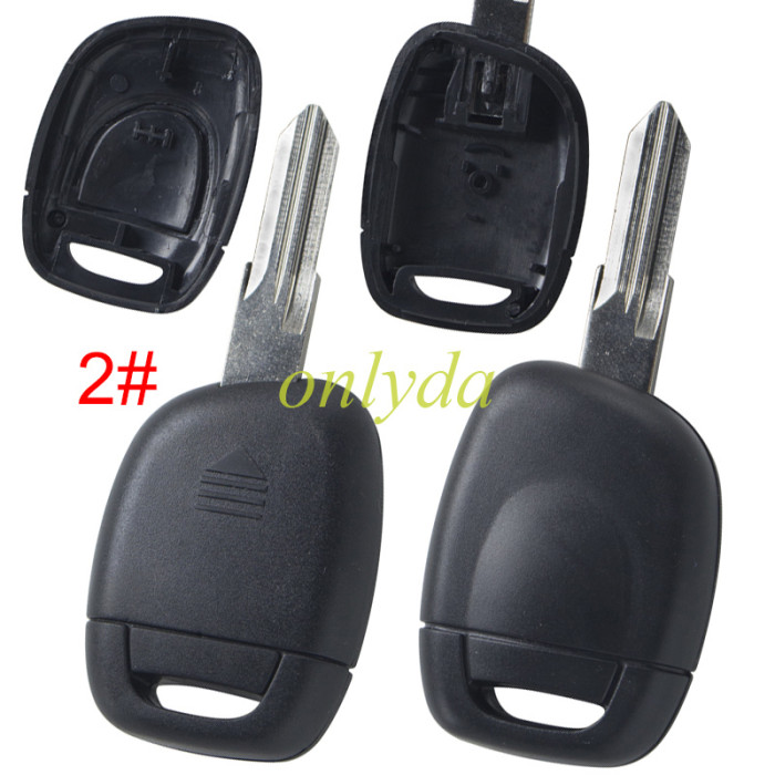 For  Renault 1 button  transponder key shell without battery clamp   with 206 /Vac102 blade  ,  pls choose blade