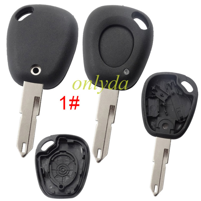For Renault 1 button remote key  shell without badge ,with  NE73/Vac102. pls choose blade .