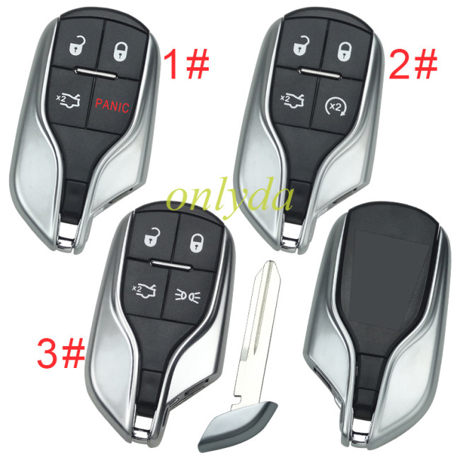 For Maserati remote key case without badge, pls choose button
