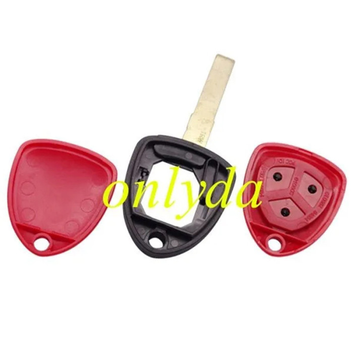 For Ferrari 3 button remote key shell  with badge , pls choose blade