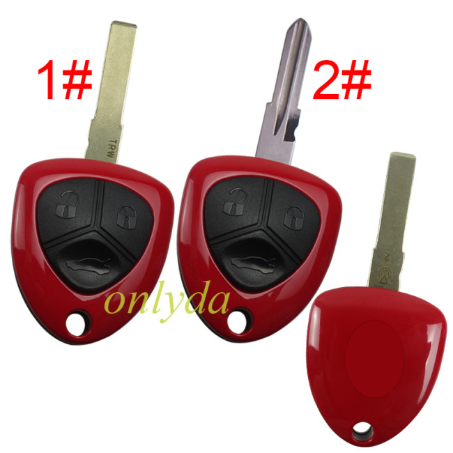 For Ferrari 3 button remote key shell with badge , pls choose blade