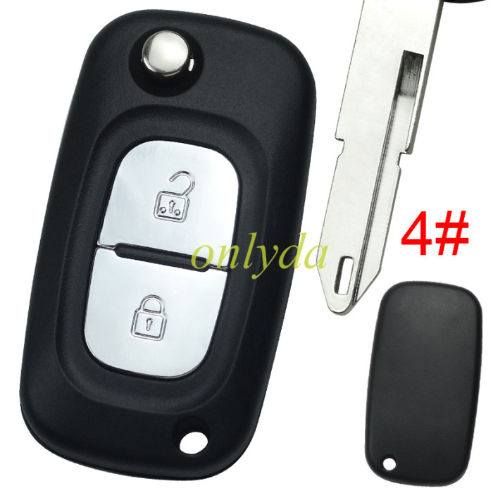 For Renault 2 button remote key blank ,without badge , 1#VA2 2#HU83 3#VAC102 4#NE73 ,pls choose blade