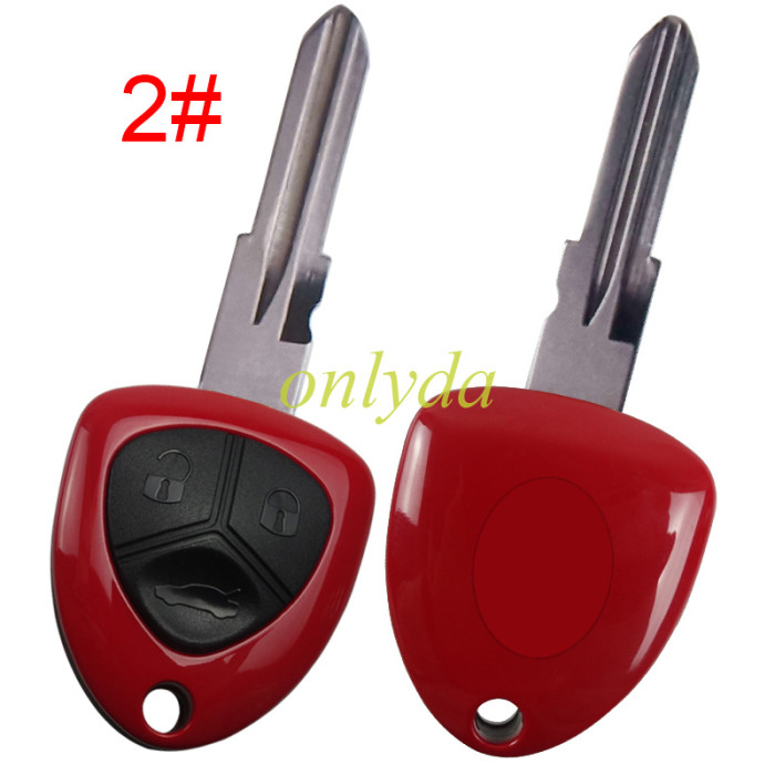 For Ferrari 3 button remote key shell  with badge , pls choose blade