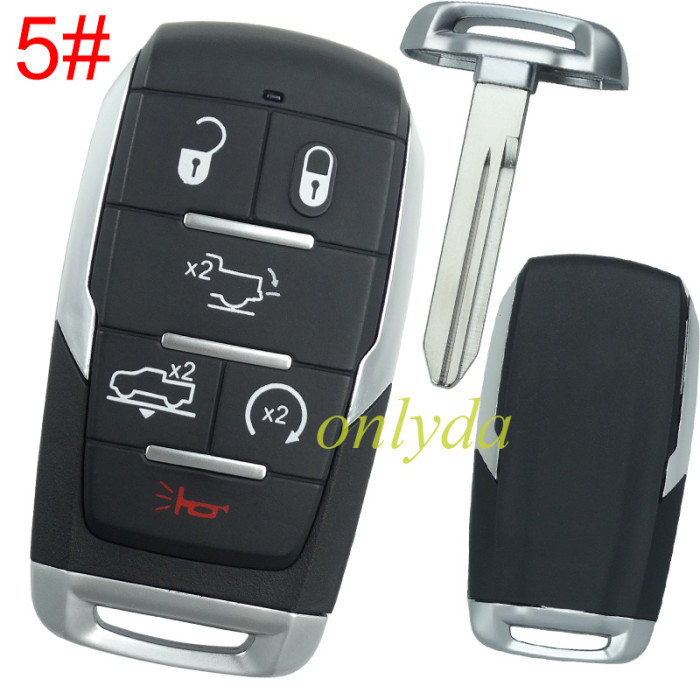 For Chrysler  key shell with light, emergency blade included,without logo, pls choose the button