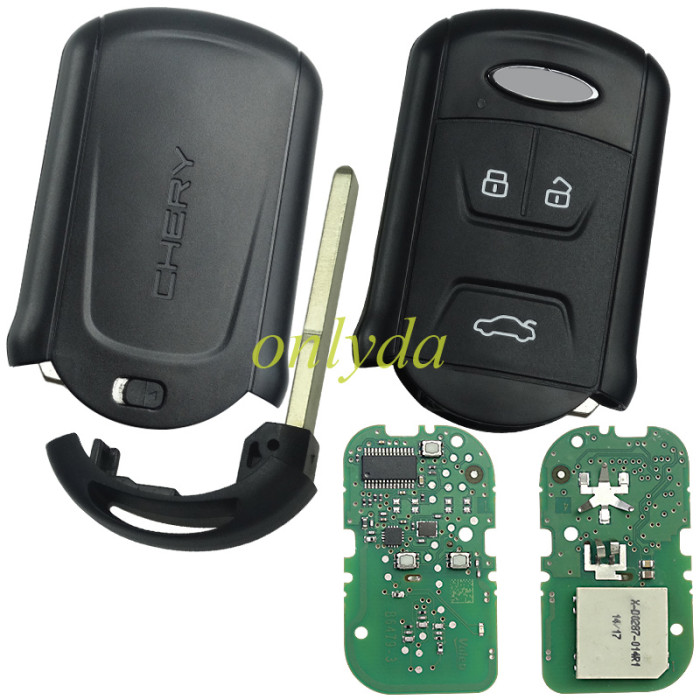 original Chery 3button remote key  with  433 MHZ 46chip  for Chery Tiggo 5/ Tiggo 7/ Tiggo8/ Arrizo 5 6, original cover + original PCB