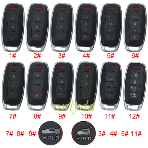 For Nissan 3 button remote key blank