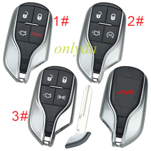 For Maserati  remote key case  with badge, pls choose button