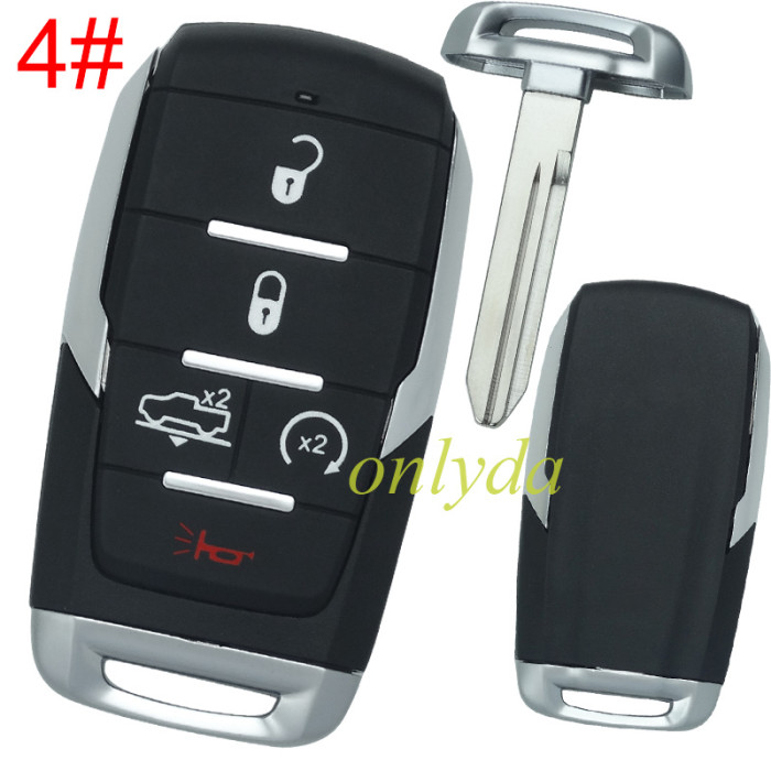 For Chrysler  key shell with light, emergency blade included,without logo, pls choose the button