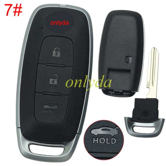 For Nissan 3 button remote key blank