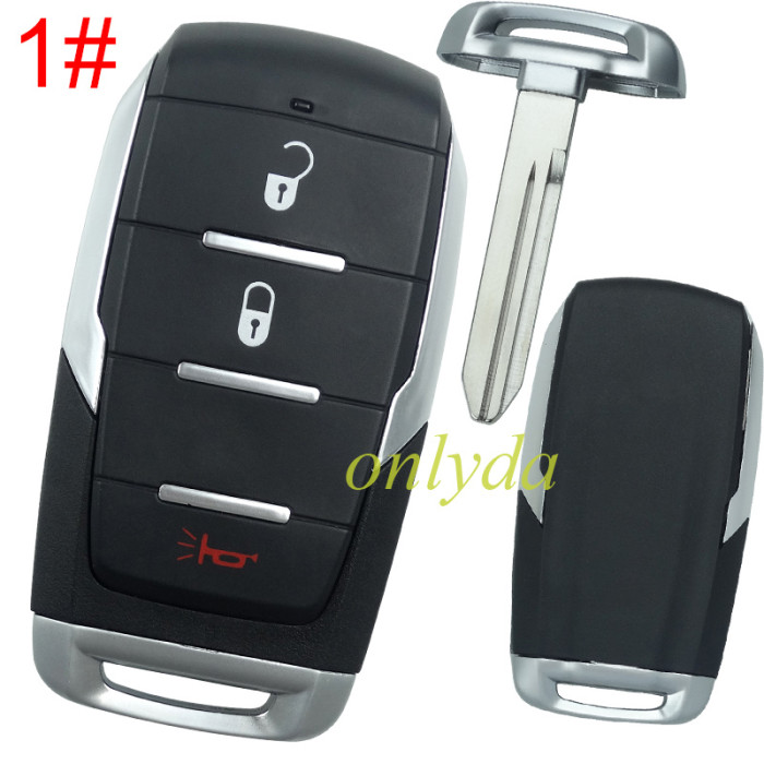 For Chrysler  key shell with light, emergency blade included,without logo, pls choose the button