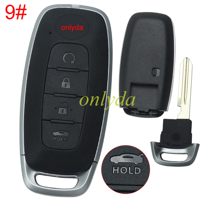 For Nissan 3 button remote key blank