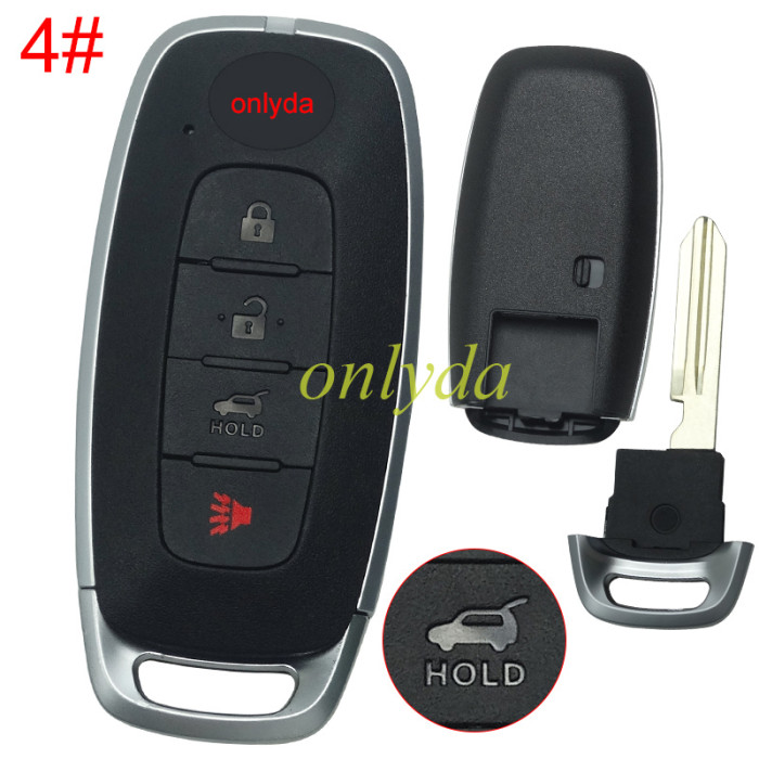 For Nissan 3 button remote key blank
