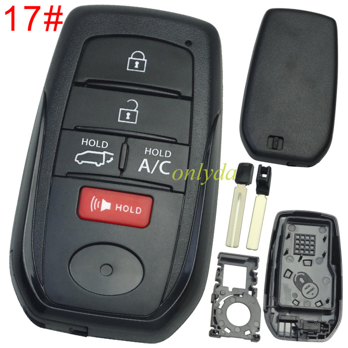 For  Toyota  remote key blank fit for origina PCB , pls choose button