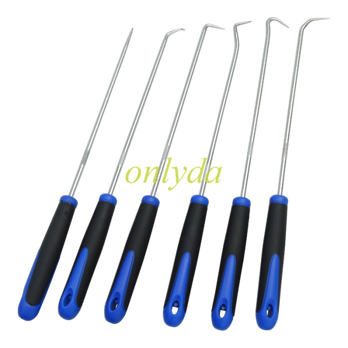 6 Pieces Heavy Duty Pick & Hook Set For Extra Long O-ring And Seal Remover Maintenance Tools For Jewelry Electronic 6 Pcs Hook And Pick Set Extra Long O-ring And Seal Remover Tools